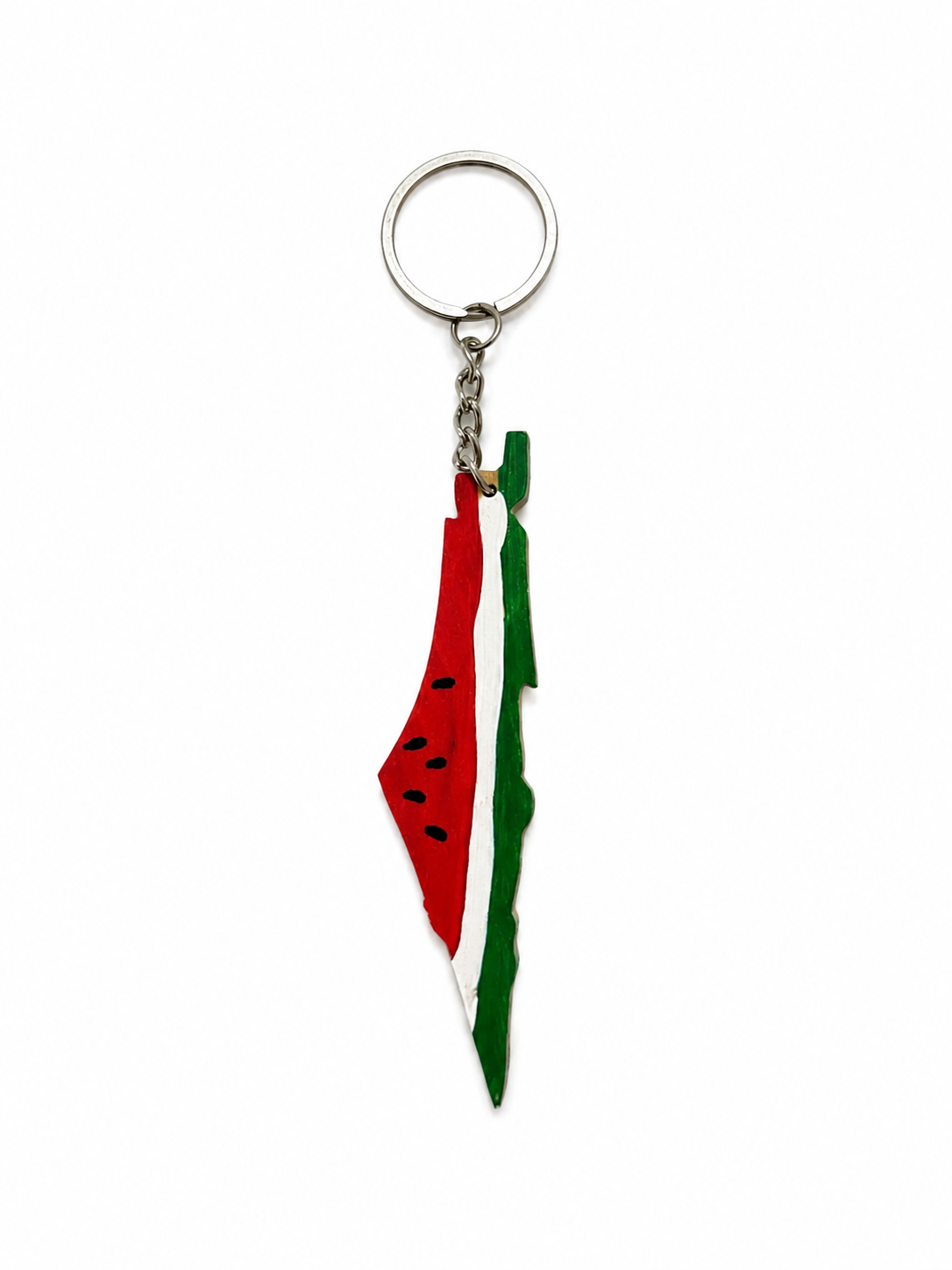 Olive Wood Watermelon Keyring