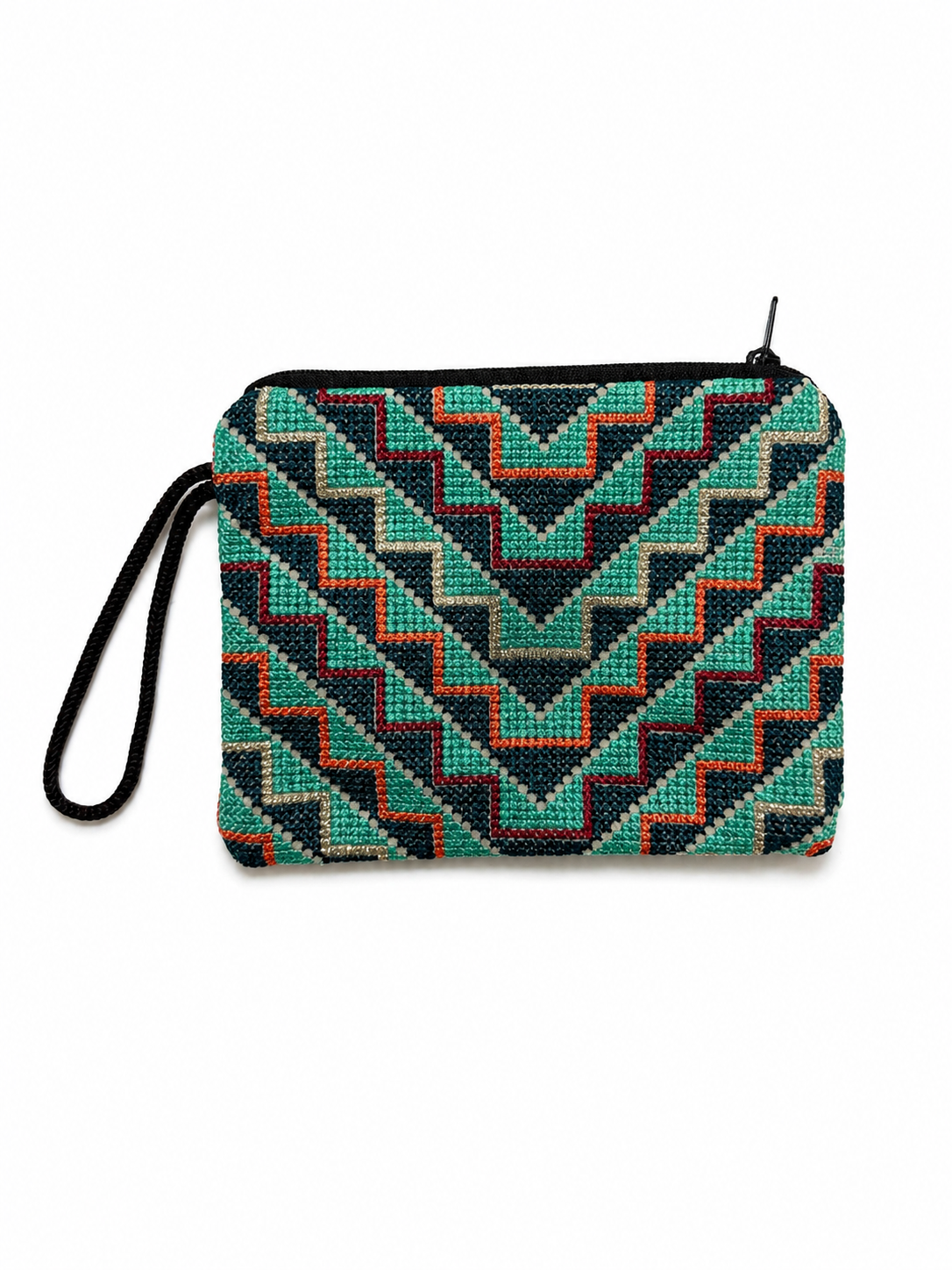 Tatreez Coin Pouch - Turquoise