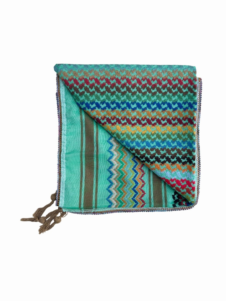 Green Multicoloured Kuffiyeh