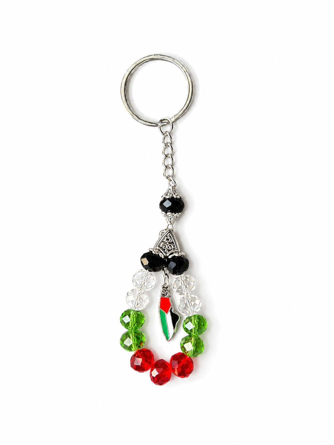 Beaded Palestine Keyring