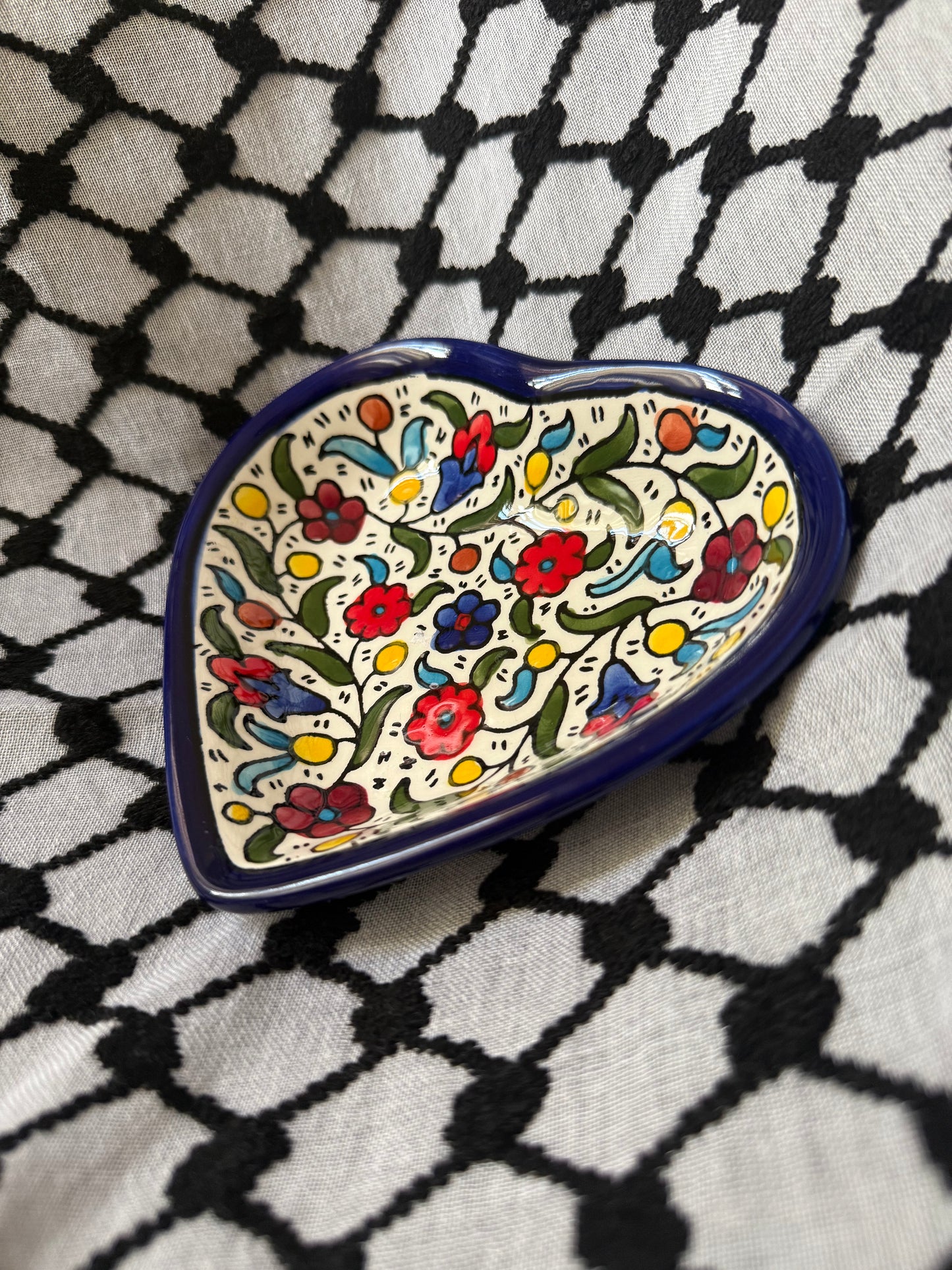 Heart Ceramic Plate - Classic Floral