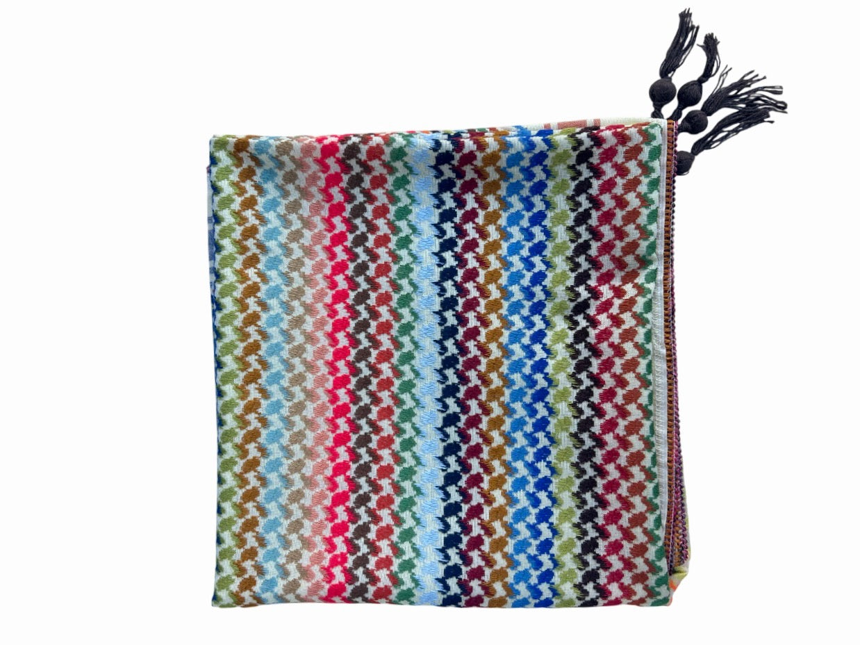 Neutral Multicoloured Kuffiyeh