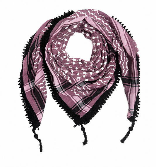 Pink and White Kuffiyeh