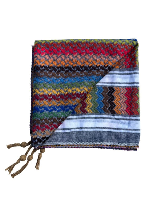 Grey Multicoloured Kuffiyeh