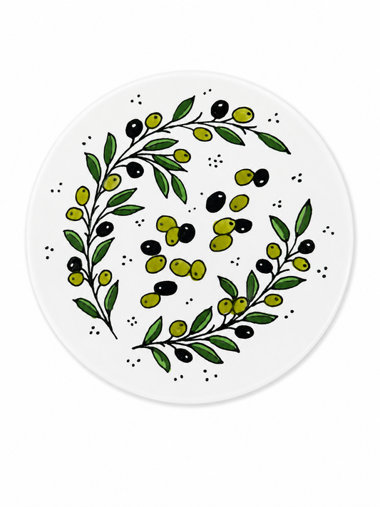 Ceramic Plate - Olive