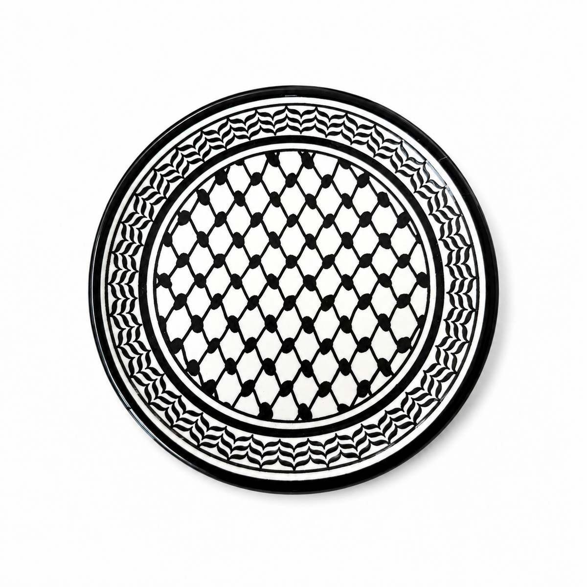 Ceramic Large Plate - Kuffiyeh