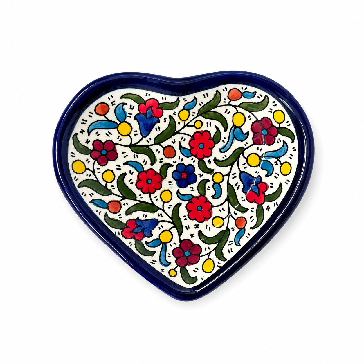 Heart Ceramic Plate - Classic Floral
