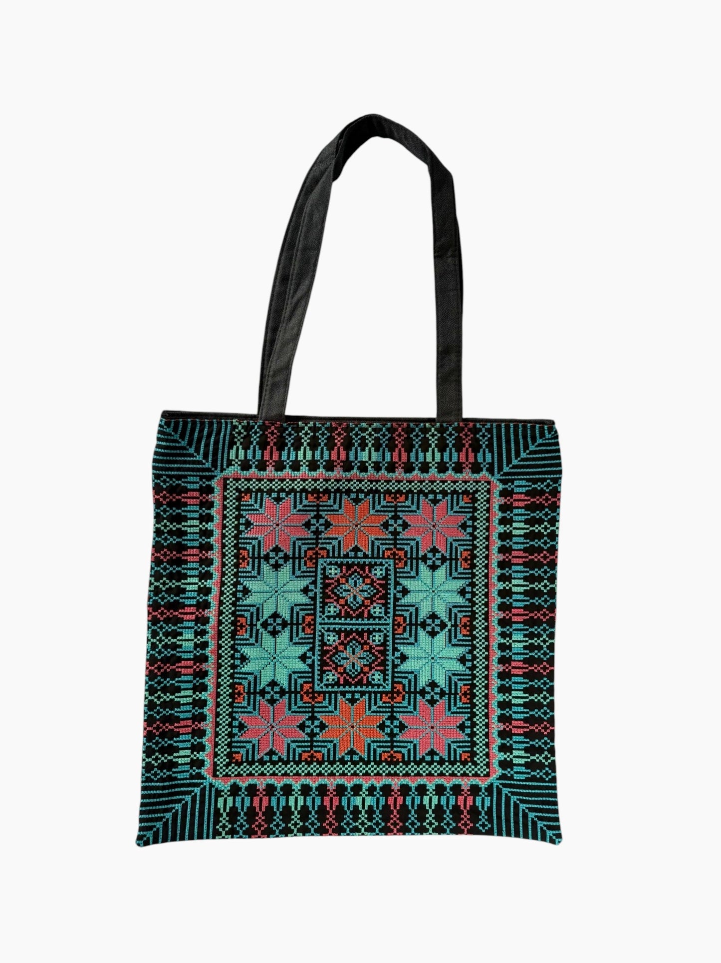 Tatreez Tote Bag - Blue Multicoloured