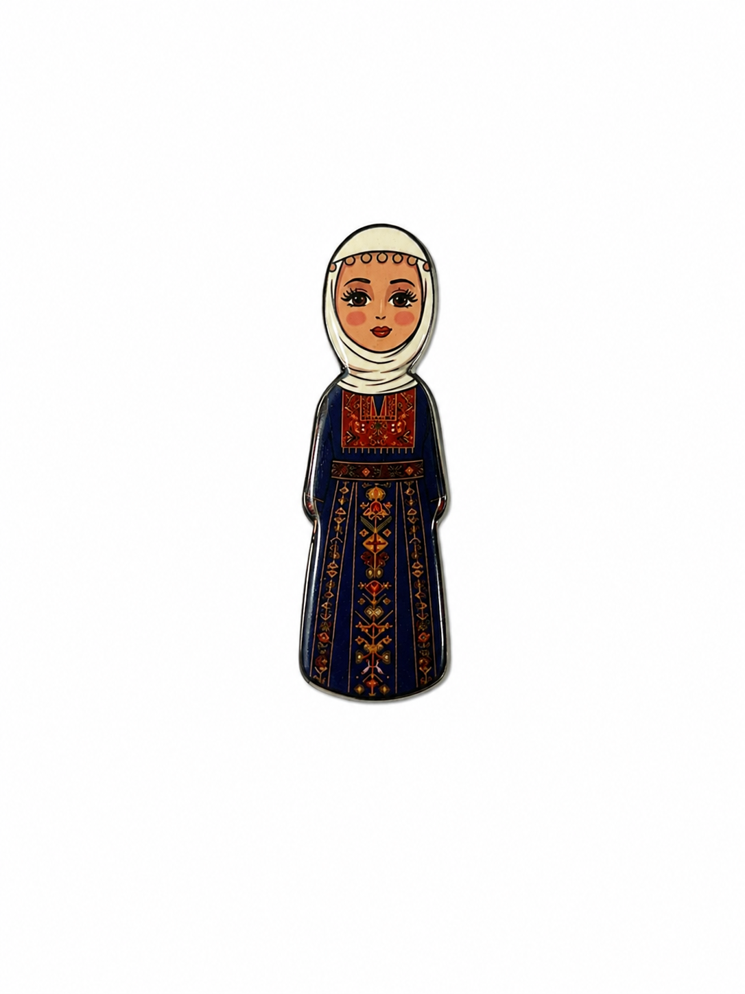 Palestinian Woman Magnet - Navy