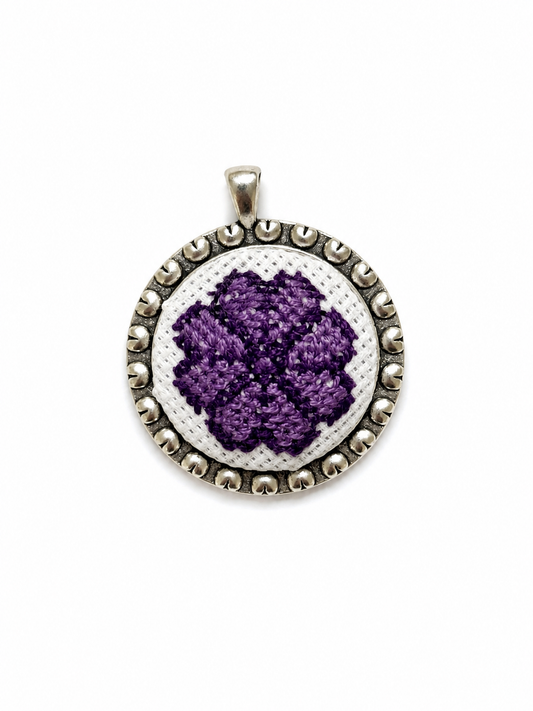 Hand Embroidered Pendant