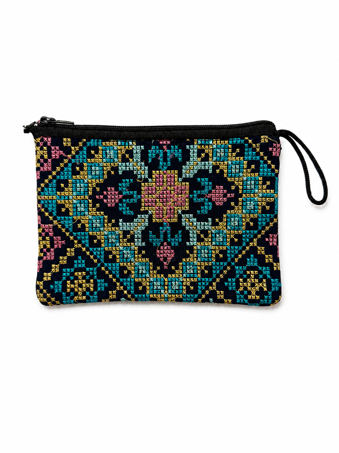 Tatreez Coin Pouch - Blue Multicoloured