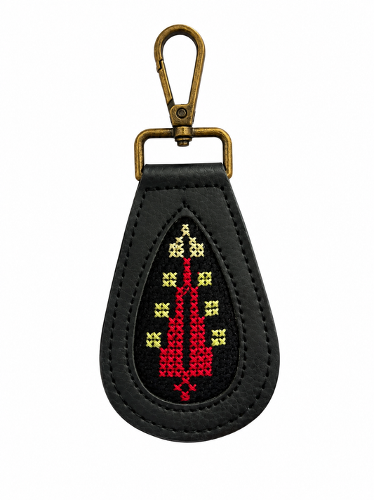 Hand Embroidered Keyring - Tree of Life