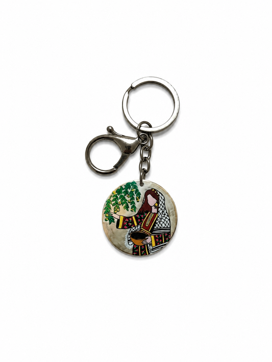 Palestinian Woman Keyring
