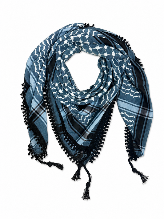 Blue and White Kuffiyeh