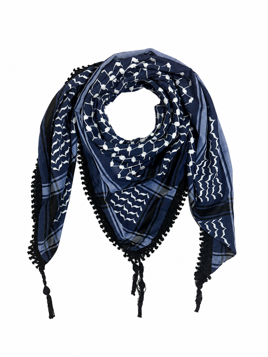 Navy and White Kuffiyeh