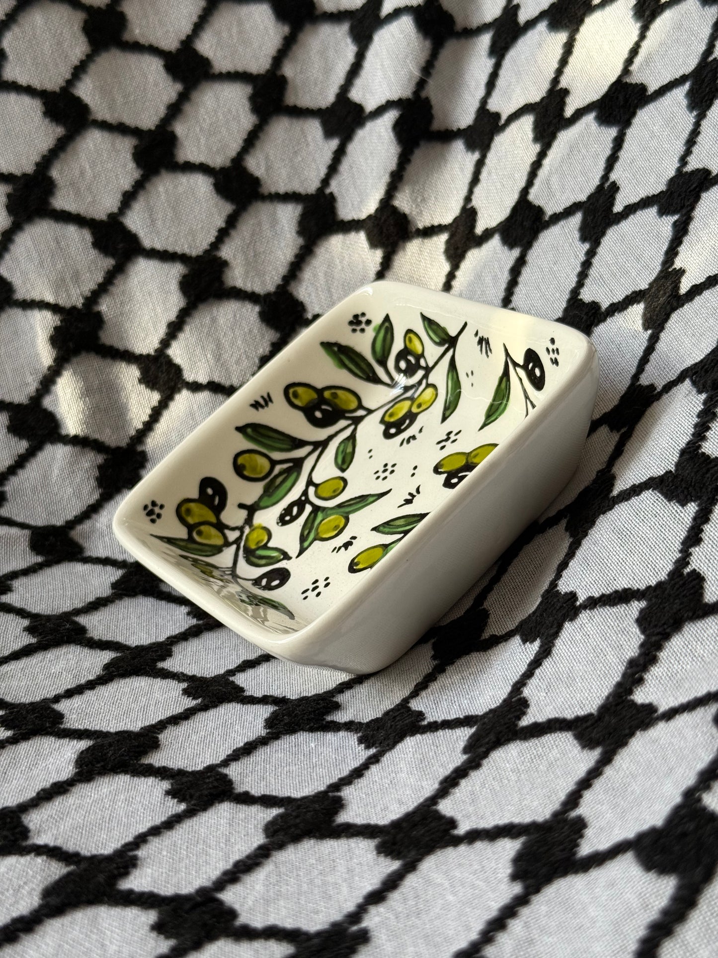 Ceramic Square Plate - Olive