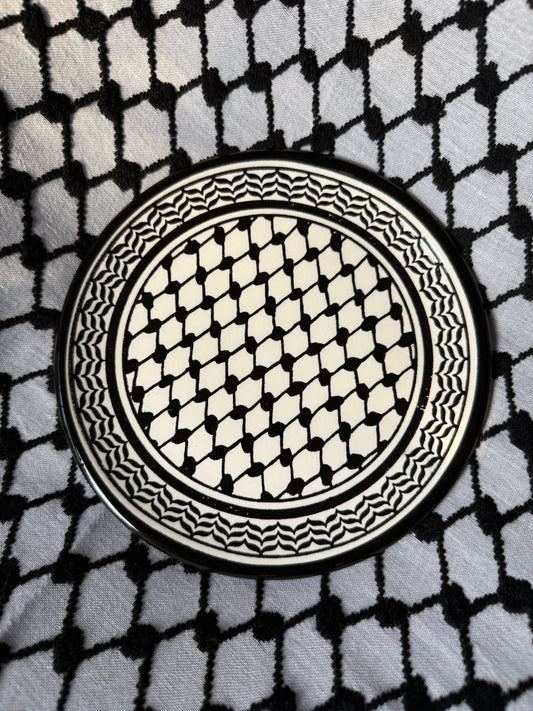 Ceramic Large Plate - Kuffiyeh