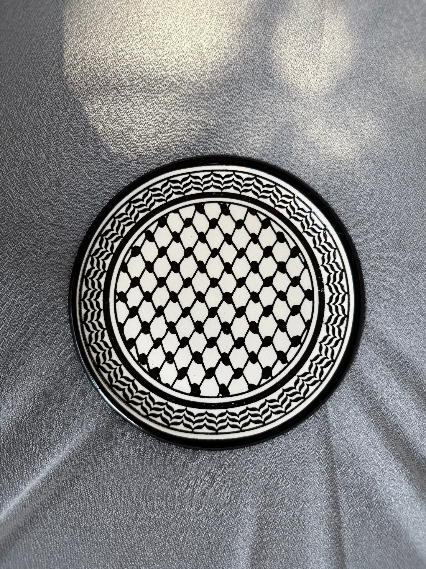 Ceramic Small Plate - Kuffiyeh