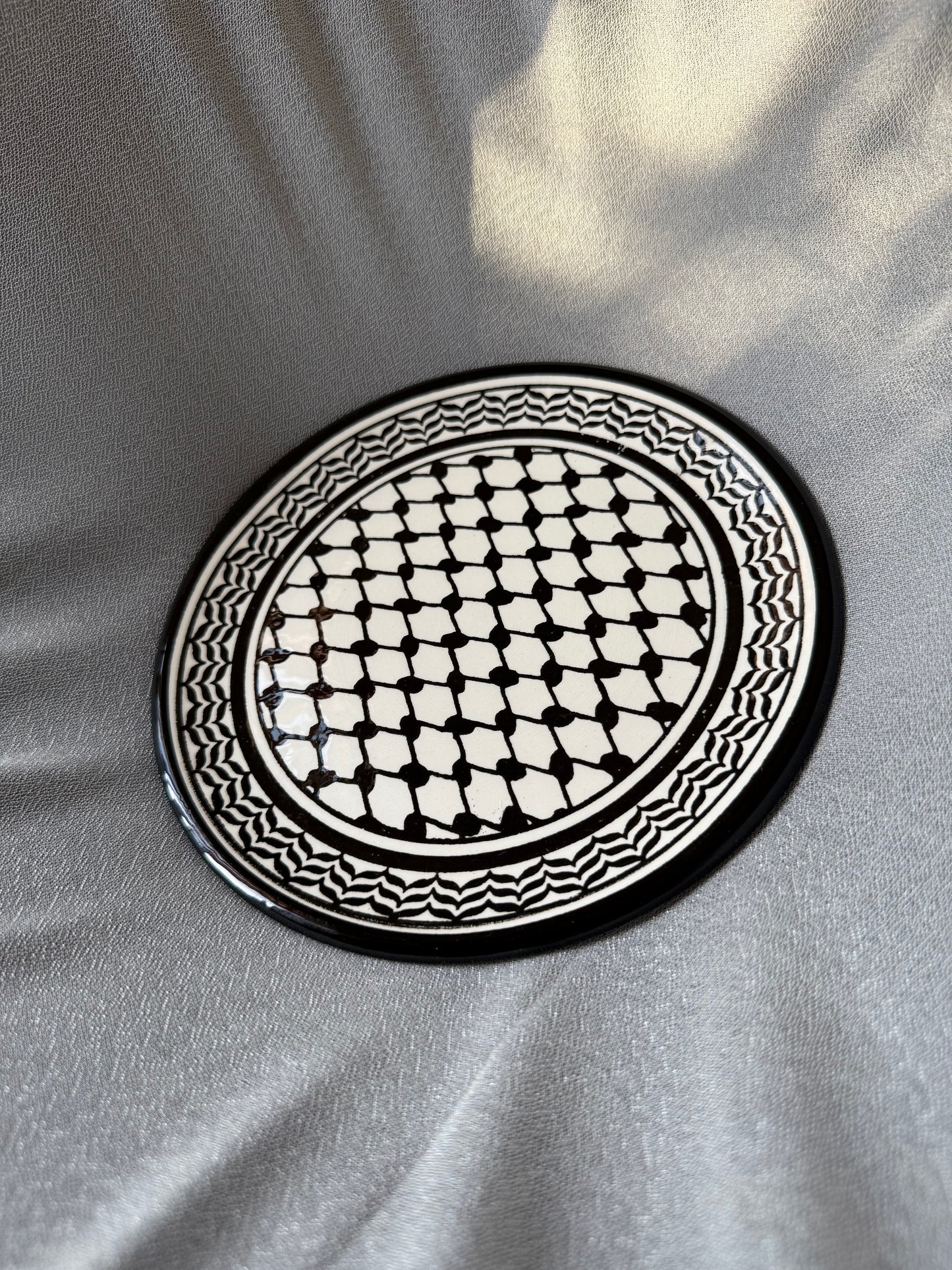 Ceramic Small Plate - Kuffiyeh
