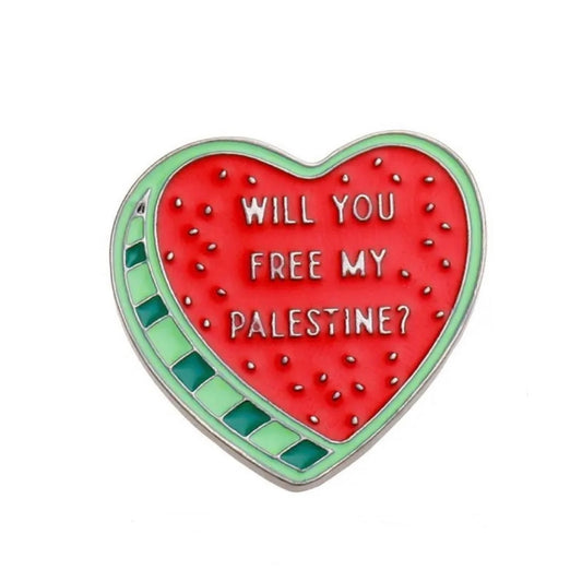 Will you free my Palestine Pin