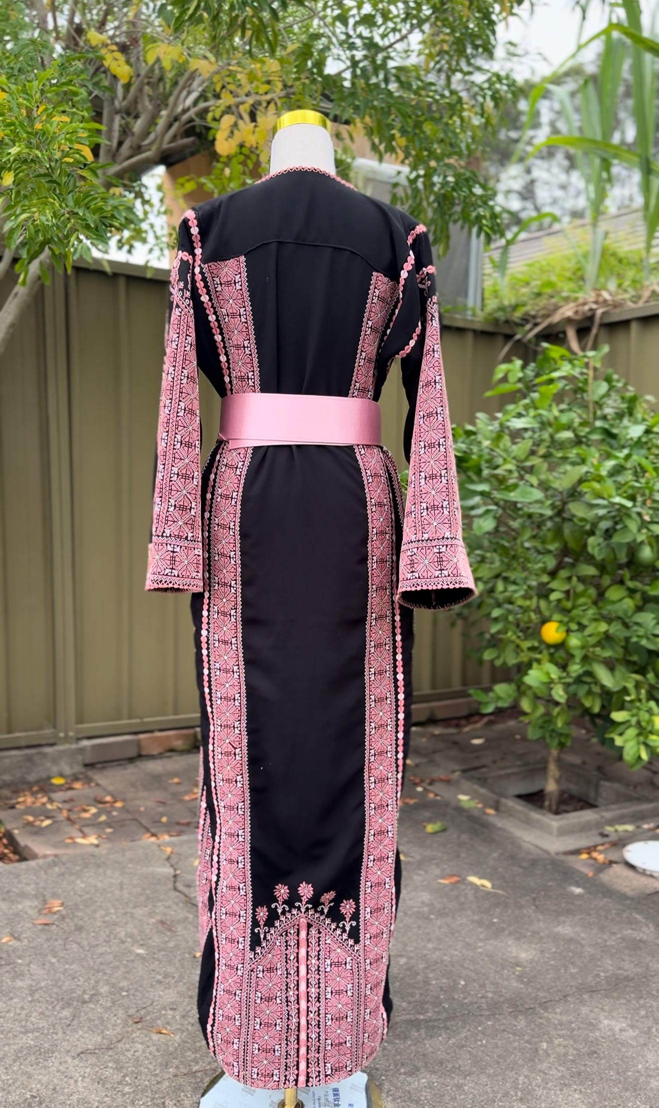 Ramallah Hand Embroidered Pink Thobe