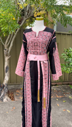 Ramallah Hand Embroidered Pink Thobe