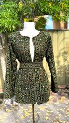 Green Tatreez Blazer
