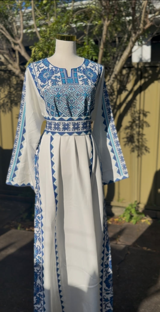 Blue and White Nazla Thobe