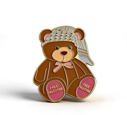 Free Palestine Bear Pin