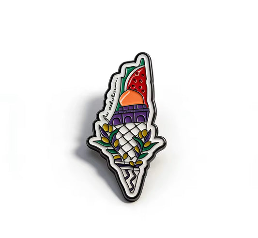 Free Palestine Map Pin